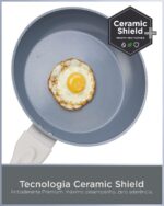 Conjunto de Panelas BLACK+DECKER 5 Peças Ceramic Pro: antiaderente, compatível com indução e tampas de vidro, ideal para sua cozinha. - Imagem 3