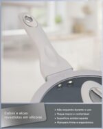 Conjunto de Panelas BLACK+DECKER 5 Peças Ceramic Pro: antiaderente, compatível com indução e tampas de vidro, ideal para sua cozinha. - Imagem 4
