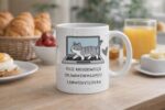 Caneca de Gato Divertida 325ml: presente criativo e engraçado para amantes de gatos, ideal para café e datas especiais. - Imagem 6