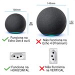 Sculpy Suporte de Tomada para Echo Dot 5: encaixe prático, economize espaço e preserve o som da Alexa. - Imagem 7