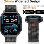 Pulseira WINGLE em malha milanesa para Apple Watch Ultra, conforto, ajuste seguro e estilo premium masculino - Imagem 5