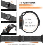 Pulseira WINGLE em malha milanesa para Apple Watch Ultra, conforto, ajuste seguro e estilo premium masculino - Imagem 6