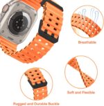 Pacote com 3 pulseiras esportivas de silicone macio para Apple Watch Ultra, conforto e respirabilidade em vários tamanhos. - Imagem 3