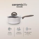 Jogo de Panelas Brinox 10 Peças Ceramic Life Nevada Champanhe: antiaderente cerâmico, mais praticidade, segurança e estilo para sua cozinha. - Imagem 4