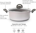 Jogo de Panelas Brinox 10 Peças Ceramic Life Nevada Champanhe: antiaderente cerâmico, mais praticidade, segurança e estilo para sua cozinha. - Imagem 6