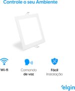 Luminária Inteligente Elgin 18W Wi-Fi: controle por voz, luz dimerizável e cor de 3000K a 6500K para sua casa conectada. - Imagem 4