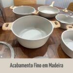 Jogo de 5 Panelas em Cerâmica Creme: antiaderente, elegante e versátil para indução, gás e elétrico. - Imagem 7