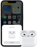 AirPods (3.ª geração) com áudio espacial, design ergonómico e resistência à água para uma experiência imersiva. - Imagem 6