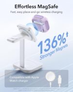 Estojo ESR para AirPods 4 roxo: proteção contra quedas, compatível com MagSafe e com cordão para uso prático. - Imagem 5