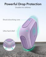Estojo ESR para AirPods 4 roxo: proteção contra quedas, compatível com MagSafe e com cordão para uso prático. - Imagem 6