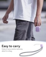 Estojo ESR para AirPods 4 roxo: proteção contra quedas, compatível com MagSafe e com cordão para uso prático. - Imagem 8
