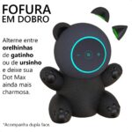 Suporte de Mesa Gato Ursinho para Alexa Echo Dot Max: encaixe firme, botões livres e visual decorativo charmoso. - Imagem 4