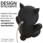 Suporte de Mesa Gato Ursinho para Alexa Echo Dot Max: encaixe firme, botões livres e visual decorativo charmoso. - Imagem 5