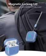 Estojo ESR para AirPods 4 com MagSafe, proteção contra quedas e cordão, azul Orbit Hybrid 2024 - Imagem 4