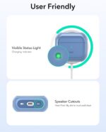 Estojo ESR para AirPods 4 com MagSafe, proteção contra quedas e cordão, azul Orbit Hybrid 2024 - Imagem 9
