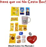 Cesta de Café da Manhã para Dia das Mães com caneca, chaveiro coração e guloseimas. Presente perfeito para emocionar a mamãe. - Imagem 3