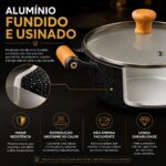 Jogo 5 Panelas Cerâmica Antiaderente: durabilidade, limpeza fácil e acabamento premium para sua cozinha. - Imagem 7