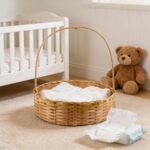 Cesta Redonda de Bambu 15cm: prática, elegante e versátil para fraldas, café da manhã e organização diária. - Imagem 3