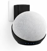 Suporte de Tomada Alexa Echo Pop: instalação sem furos, cabo organizado e visual clean em preto ou branco - Imagem 9