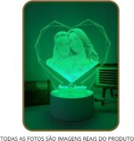 Luminária 3D Led 16 Cores Personalizada: presente criativo com base touch e foto gravada a laser. - Imagem 5