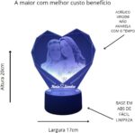 Luminária 3D Led 16 Cores Personalizada: presente criativo com base touch e foto gravada a laser. - Imagem 7