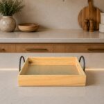 Cesta Bandeja Madeira Pinus 24x33 cm com Alça: ideal para café da manhã, presentes e decoração rústica artesanal. - Imagem 5