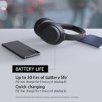 Headphone Sony WH-1000XM4 preto sem fio com Noise Cancelling para som premium e conforto na compra online - Imagem 7
