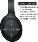 Headphone Sony WH-1000XM4 preto sem fio com Noise Cancelling para som premium e conforto na compra online - Imagem 8