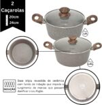 Jogo de Panelas Mimo Style 10 Peças com revestimento cerâmico, base tripla e compatível com indução. - Imagem 3