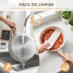 Jogo de Panelas Cerâmica Antiaderente 19 Peças: fundo triplo, indução e limpeza fácil para cozinhar com mais praticidade. - Imagem 7
