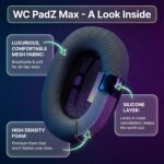 WC PadZ Max para AirPods Max: almofadas macias que elevam o conforto e o ajuste no dia a dia - Imagem 3