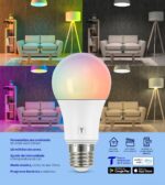 Tramontina Lâmpada Smart LED E27 10W: 16 milhões de cores, Wi-Fi + Bluetooth e controle por Alexa e Google Assistente. - Imagem 5