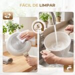 Jogo de Panelas Cerâmica Antiaderente 13 Peças: fundo triplo, aquecimento uniforme e compatível com indução, gás e elétrico - Imagem 6
