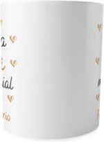 Caneca Aniversário Amiga Muito Especial, presente feminino de 325ml em cerâmica, ideal para emocionar e presentear com carinho. - Imagem 5