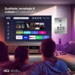 Smart TV HQ 24 HD sem bordas Android 12, design slim e imagem nítida para sua casa. - Imagem 5
