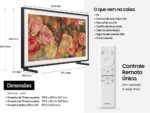 Samsung The Frame 32LS03C com moldura branca: design premium e TV QLED 32 para sua sala com estilo e qualidade. - Imagem 5