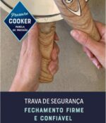 Panela de Pressão Oster Bravada 4,5L com revestimento cerâmico, fundo triplo e compatível com indução. - Imagem 4