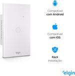 Interruptor Inteligente Touch Elgin Wi-Fi: controle luzes por app, Alexa e Google Home com design moderno e fácil instalação. - Imagem 4