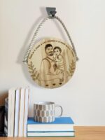 Placa de Madeira Personalizada com Foto: presente único para casamento, aniversário, noivado e decoração da casa - Imagem 3