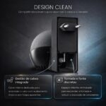 Suporte Tomada Stand Alexa Echo Dot 4 e 5 Branco: instalação sem furos, cabo organizado e visual premium. - Imagem 6