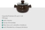 Conjunto de Panelas Cerâmica Premiere Joy 5 Peças Ceraflame: resistente, atóxico e ideal para o dia a dia. - Imagem 7