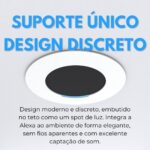 Suporte de Teto Embutido para Alexa Pop: instalação fácil, design discreto branco e áudio uniforme para sua casa inteligente. - Imagem 5