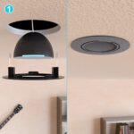 Suporte de Teto Embutido para Alexa Pop: instalação fácil, design discreto branco e áudio uniforme para sua casa inteligente. - Imagem 6