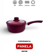 Conjunto Panelas Cerâmica 5 Peças Indução 4,5mm Bordo: antiaderente, mais saúde, aquecimento uniforme e compatível com todos os fogões. - Imagem 5