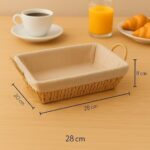 Cesto de Pão Quadrada Baffer com Forro: organização, praticidade e charme para o café da manhã e cozinha. - Imagem 3