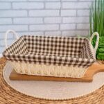 Cesto de Pão Quadrada Baffer com Forro: organização, praticidade e charme para o café da manhã e cozinha. - Imagem 4