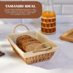 Cesto de Pão Quadrada Baffer com Forro: organização, praticidade e charme para o café da manhã e cozinha. - Imagem 6