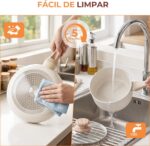 Jogo de Panelas Cerâmica 13 Peças Antiaderente com Fundo Triplo, compatível com indução, gás e elétrico. - Imagem 8