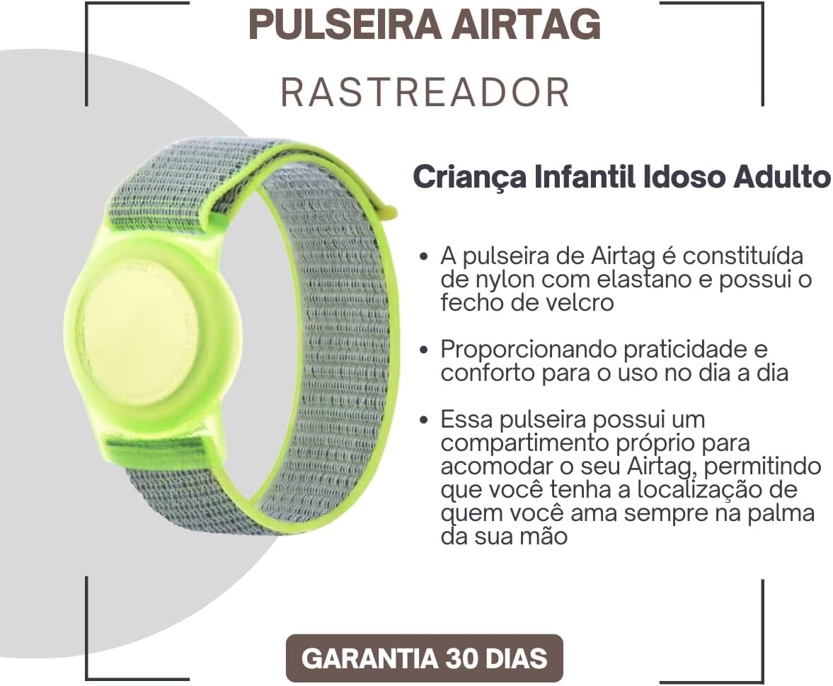 Pulseira Ajustável para AirTag: segurança e conforto para crianças e idosos, com ajuste firme e múltiplas cores. - Imagem 8
