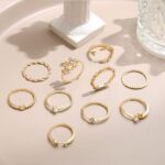 Anéis empilháveis ajustáveis minimalistas e boêmios: elegância diária com motivos celestiais, presente perfeito para ela - Imagem 5